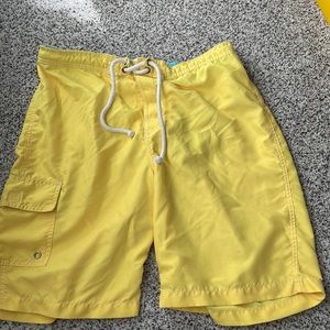 Mens Yellow Swim Shorts